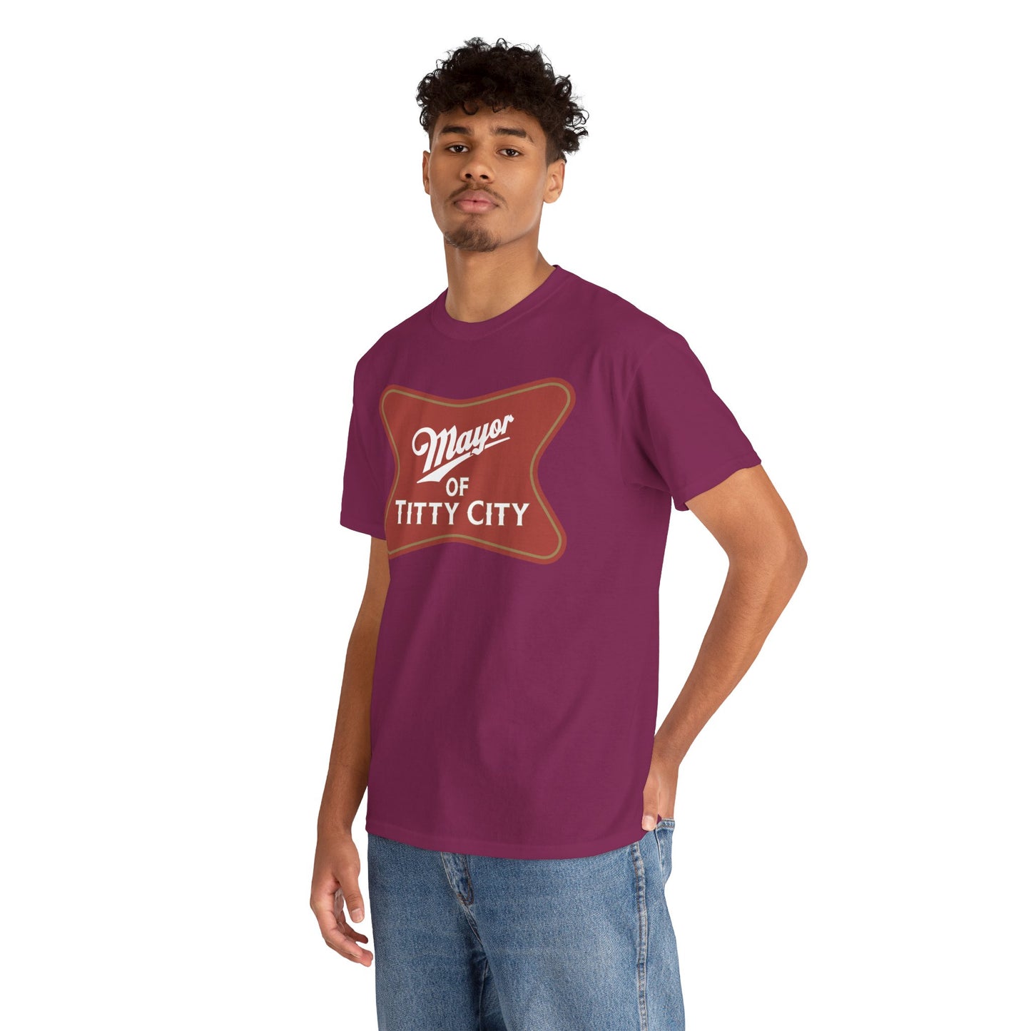 Mayor Of Titty City Bee Logo Funny T-Shirt