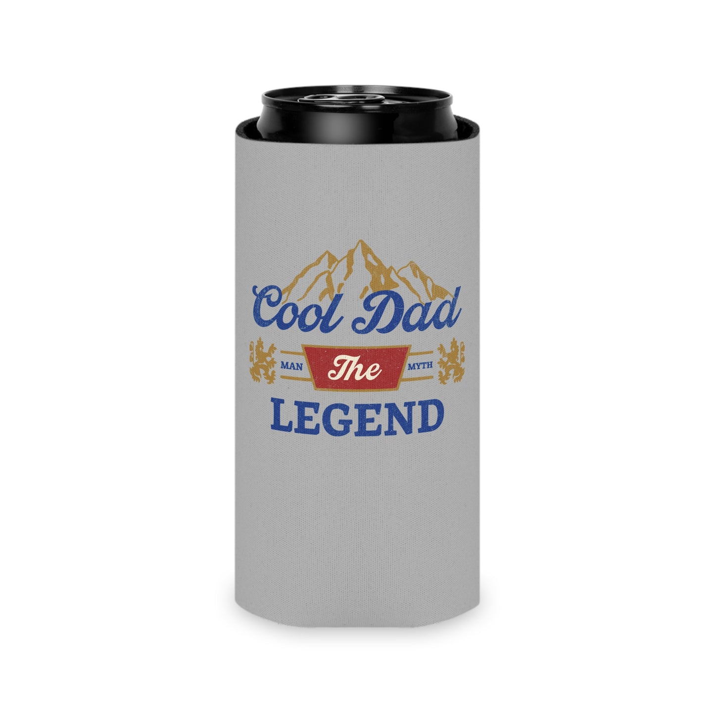 Cool Dad The Legend Drinking Can Cooler - Fun & Quirky Drink Insulator for Parties & Celebrations