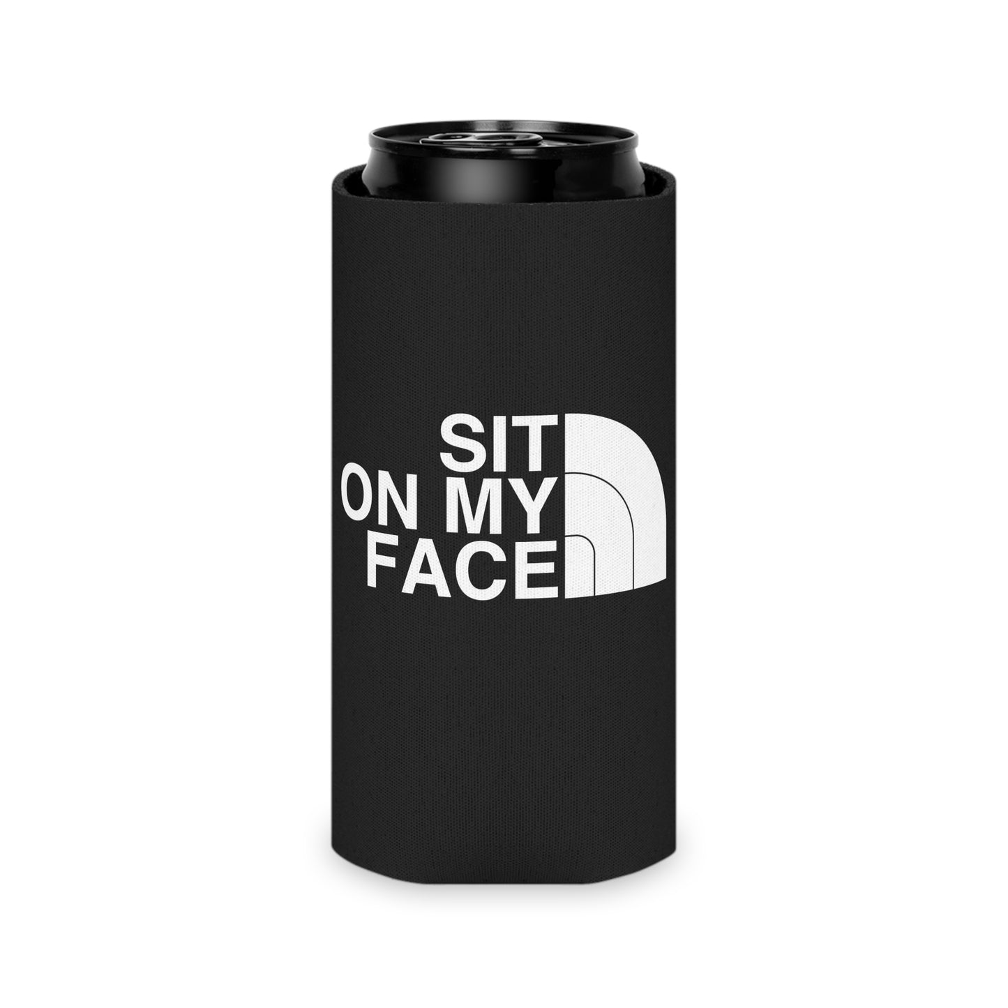 Sit On My Face Drinking Can Cooler - Fun & Quirky Drink Insulator for Parties & Celebrations