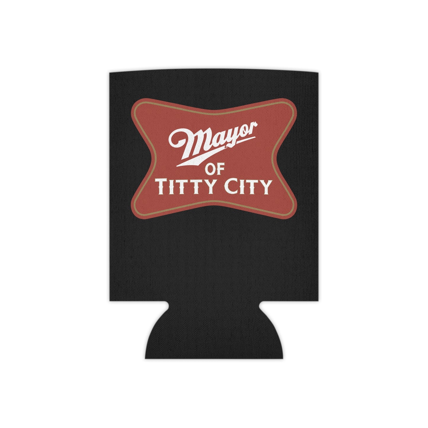 Mayor Of Titty City #3 Can Cooler - Fun & Quirky Drink Insulator for Parties & Celebrations