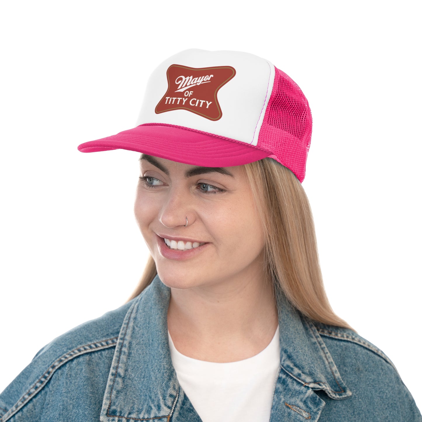 Mayor Of Titty City Funny Trucker Cap