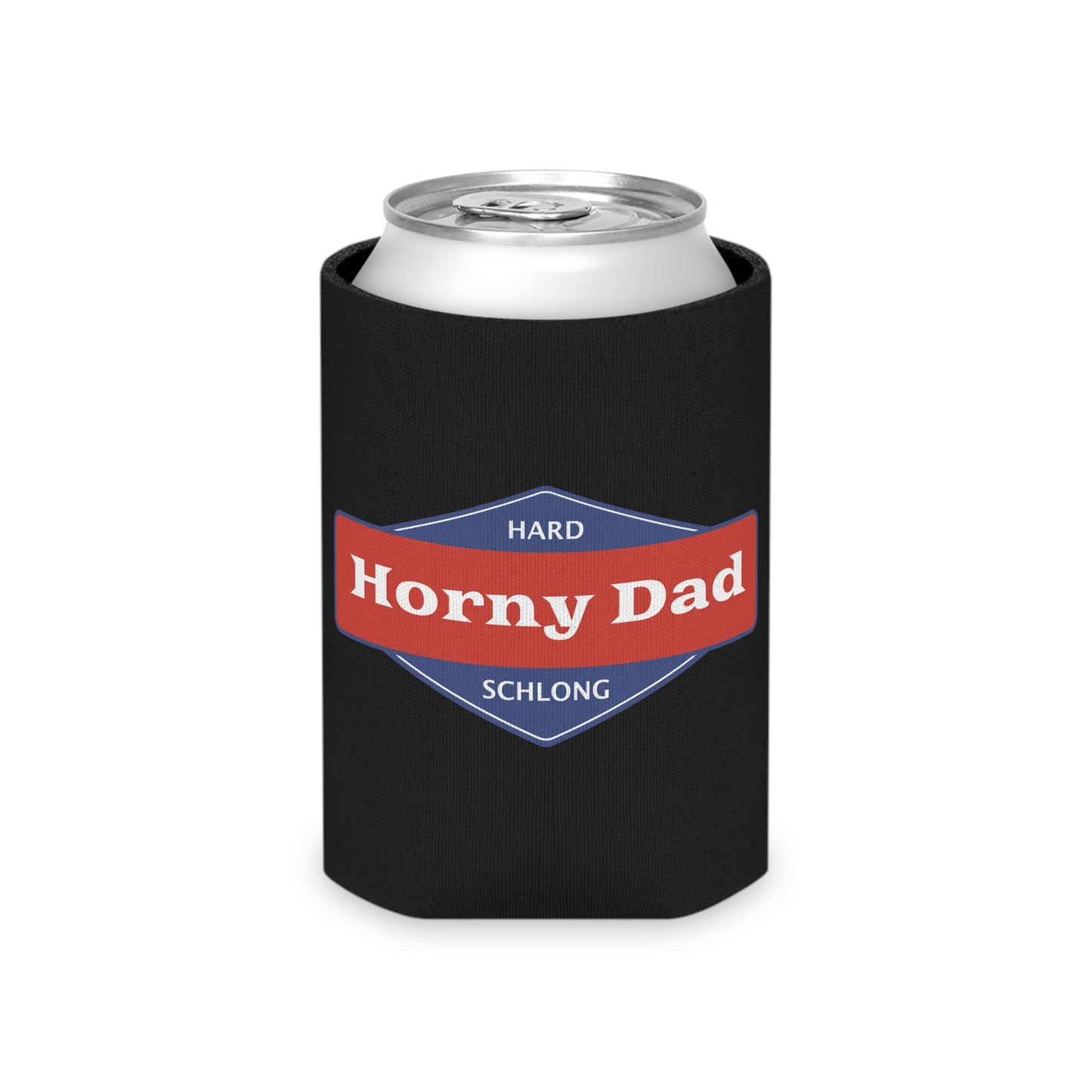 Horny Dad Hard Slong Drinking Can Cooler - Fun & Quirky Drink Insulator for Parties & Celebrations