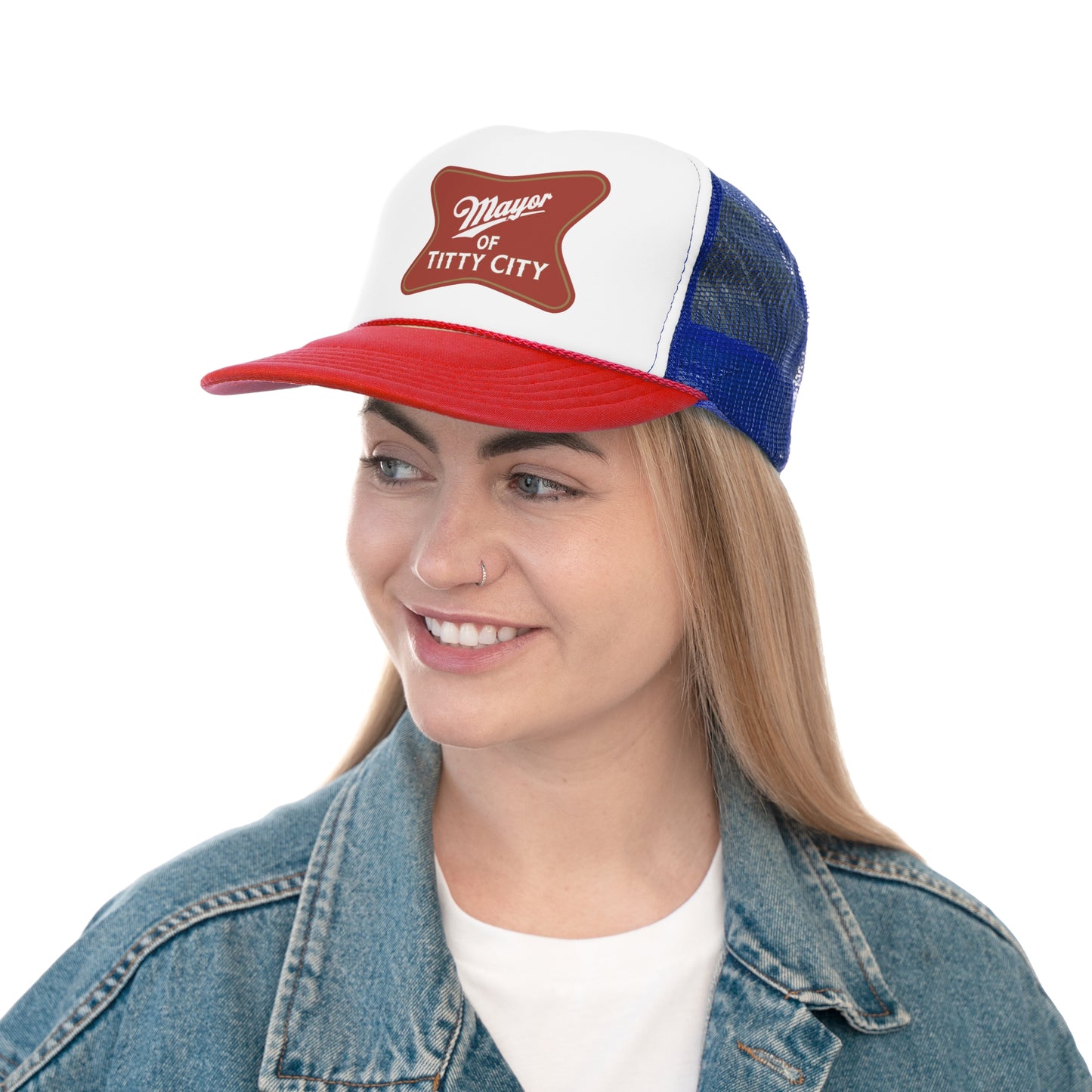 Mayor Of Titty City Funny Trucker Cap