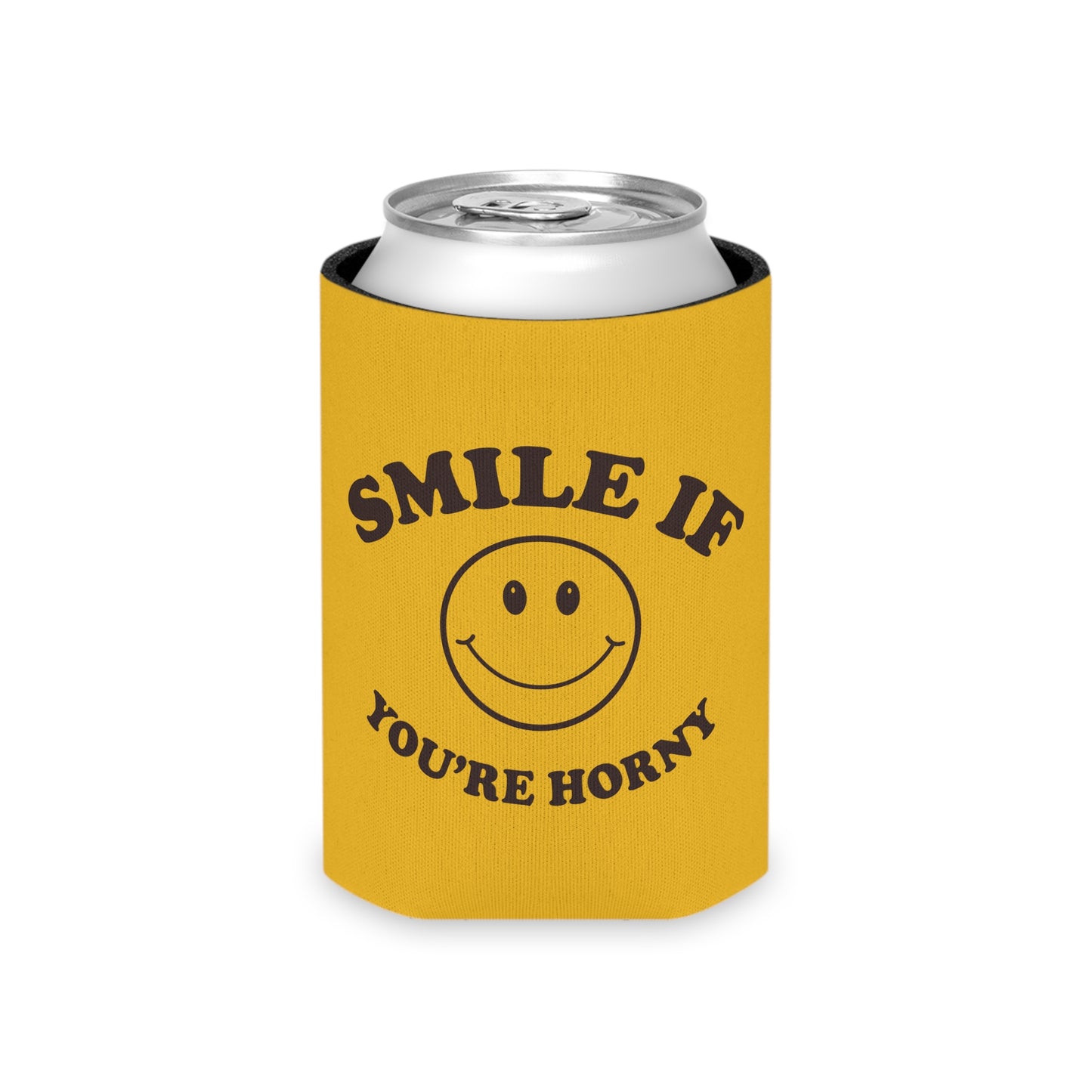 Smile If You're Horny Drinking Can Cooler - Fun & Quirky Drink Insulator for Parties & Celebrations