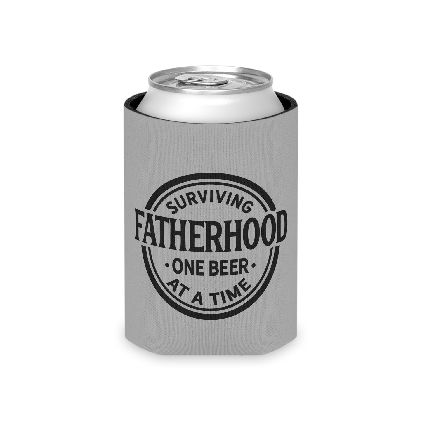 Surviving Fatherhood One Beer At A Time Drinking Can Cooler - Fun & Quirky Drink Insulator for Parties & Celebrations