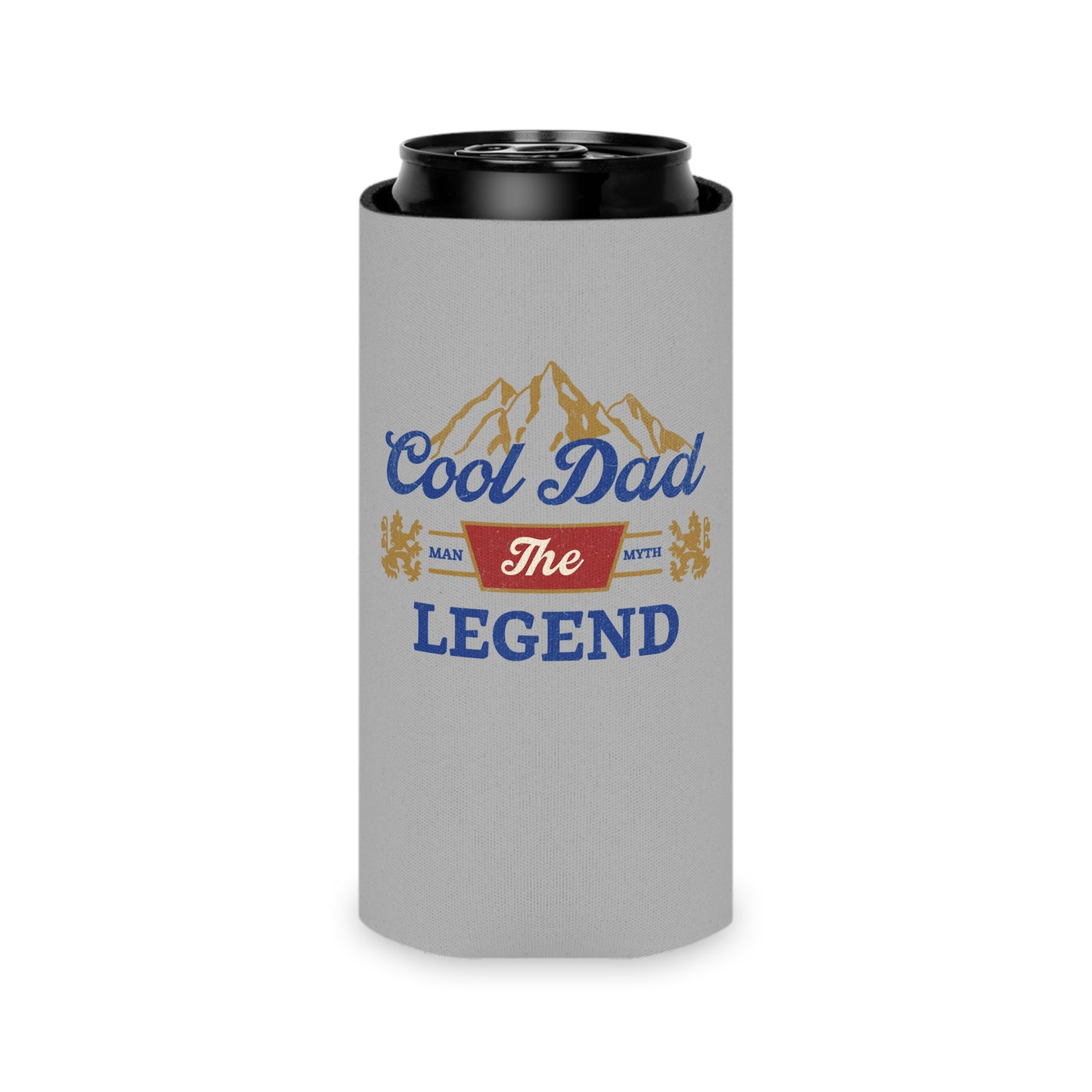 Cool Dad The Legend Drinking Can Cooler - Fun & Quirky Drink Insulator for Parties & Celebrations
