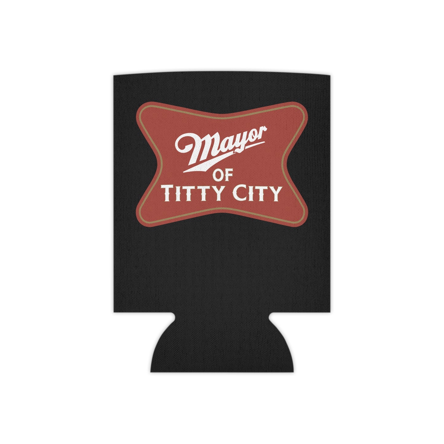Mayor Of Titty City #3 Can Cooler - Fun & Quirky Drink Insulator for Parties & Celebrations