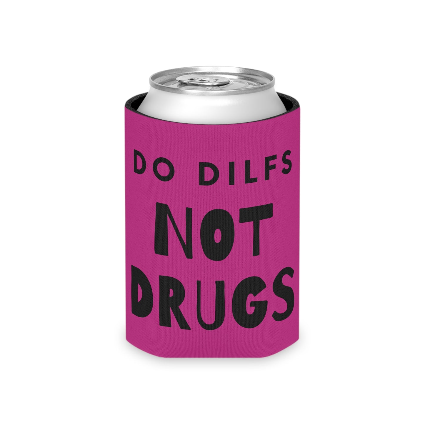DO DILFS NOT DRUGS Drinking Can Cooler - Fun & Quirky Drink Insulator for Parties & Celebrations
