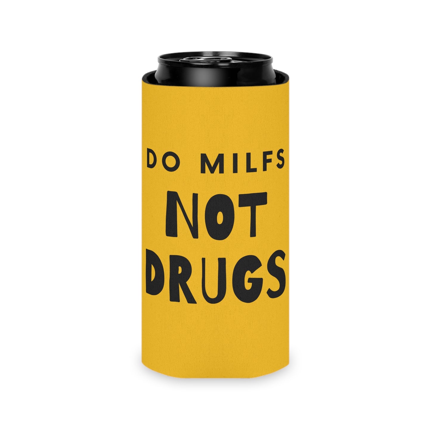 DO MILFS NOT DRUGS Drinking Can Cooler - Fun & Quirky Drink Insulator for Parties & Celebrations