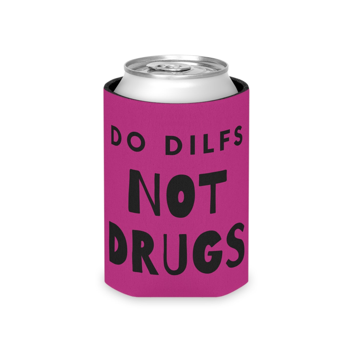 DO DILFS NOT DRUGS Drinking Can Cooler - Fun & Quirky Drink Insulator for Parties & Celebrations