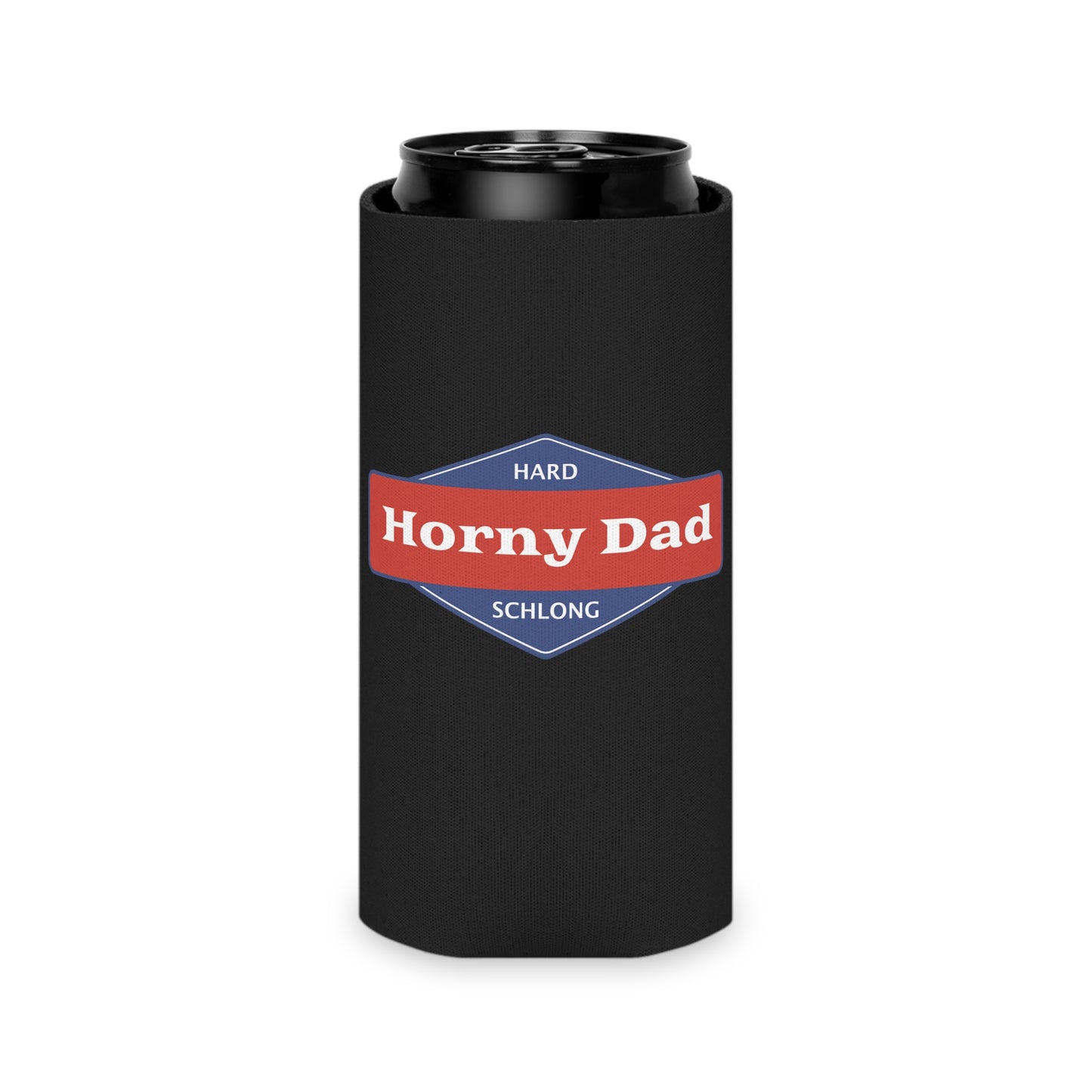 Horny Dad Hard Slong Drinking Can Cooler - Fun & Quirky Drink Insulator for Parties & Celebrations