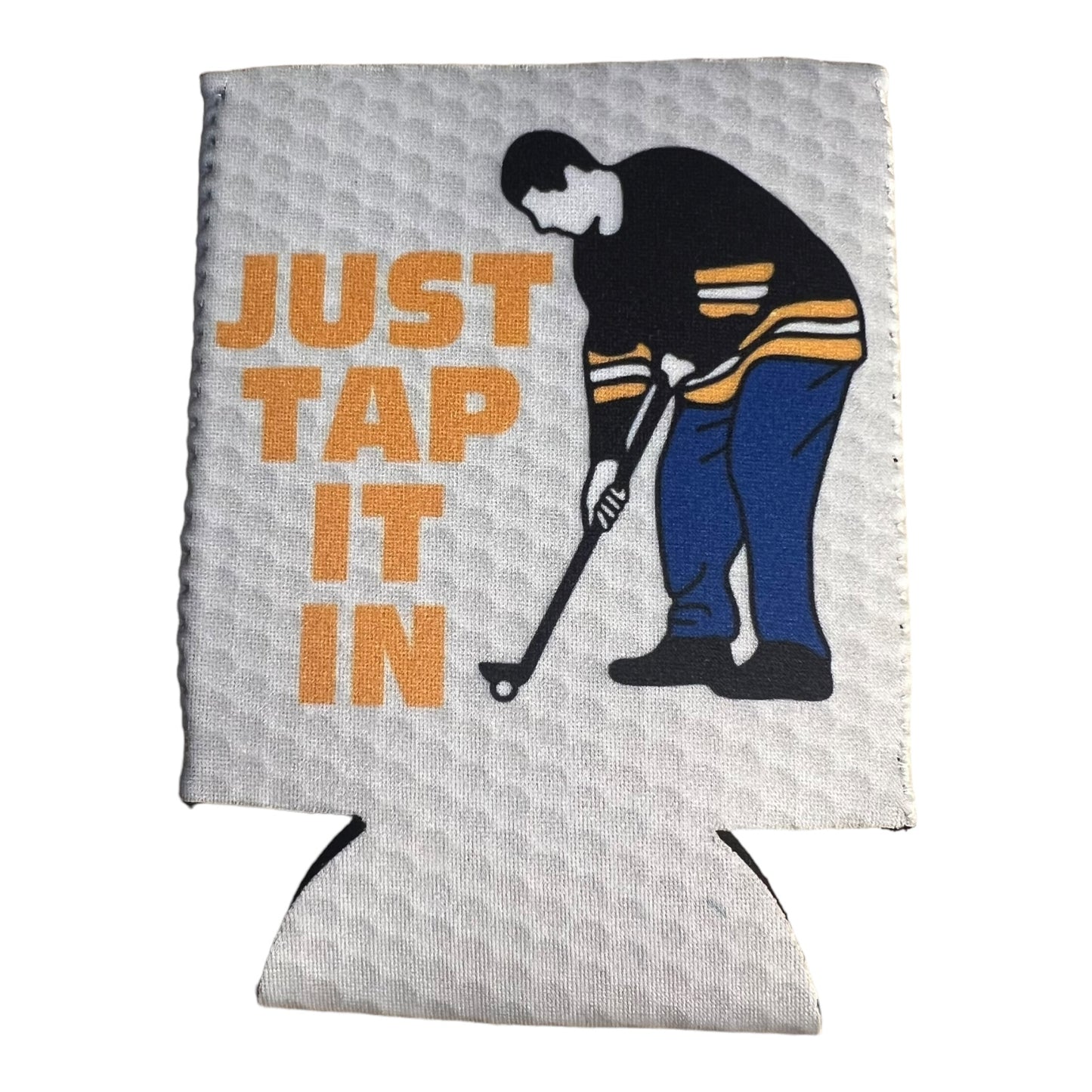 Just Tap It In Beer Golf Can Cooler Holder Sleeve