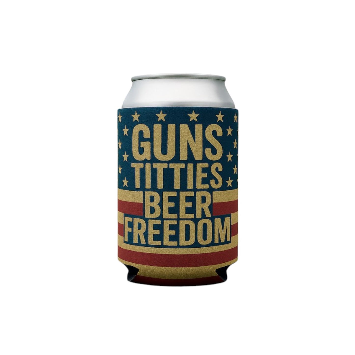 Gun Titties Beer Freedom Can Coolie Funny beer holder