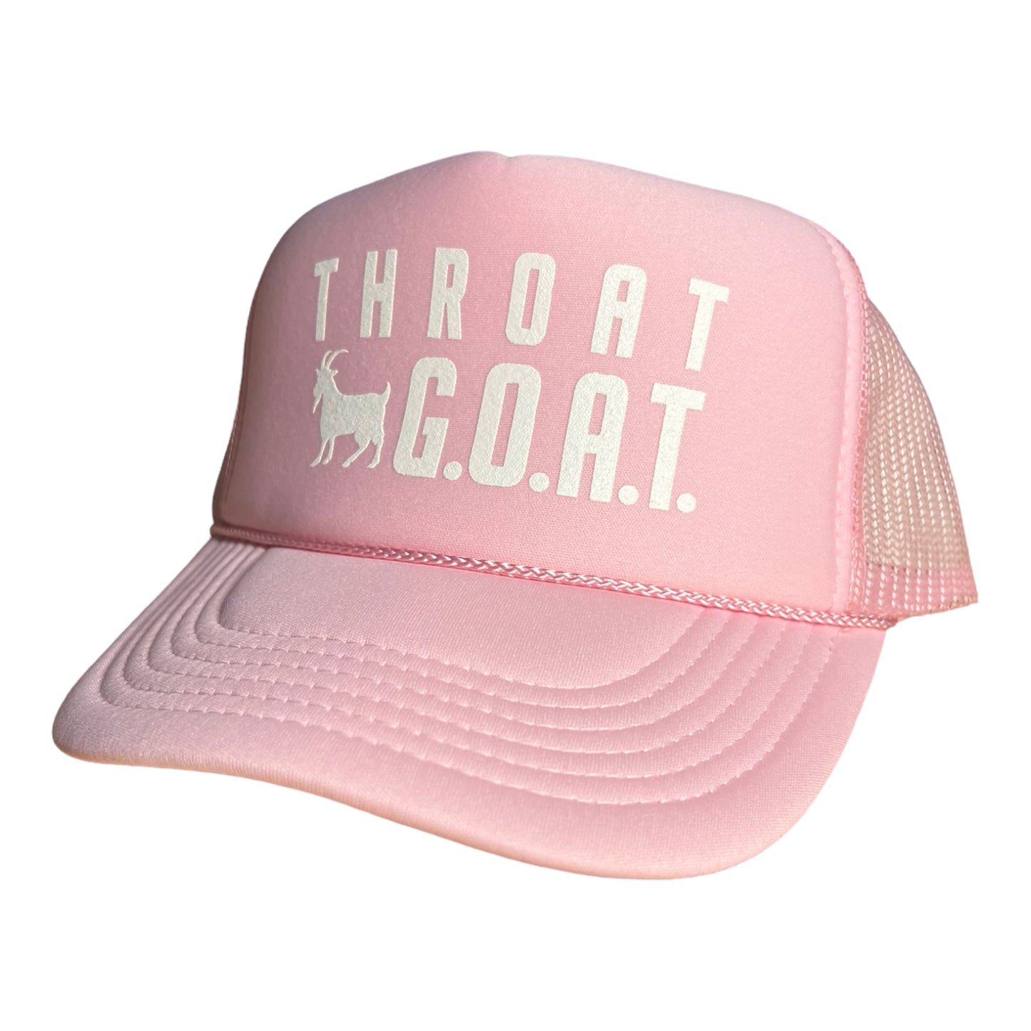 Throat GOAT Trucker Hat Funny Trucker Hat Pink