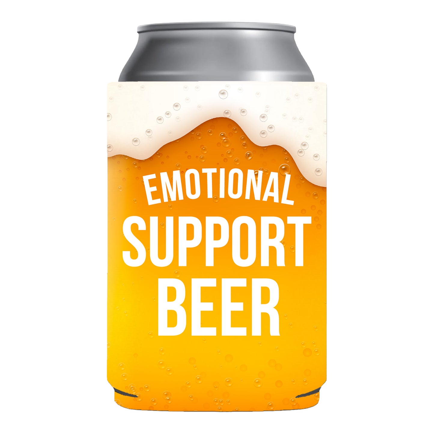 Emotional Support Beer Can Cooler Holder Sleeve
