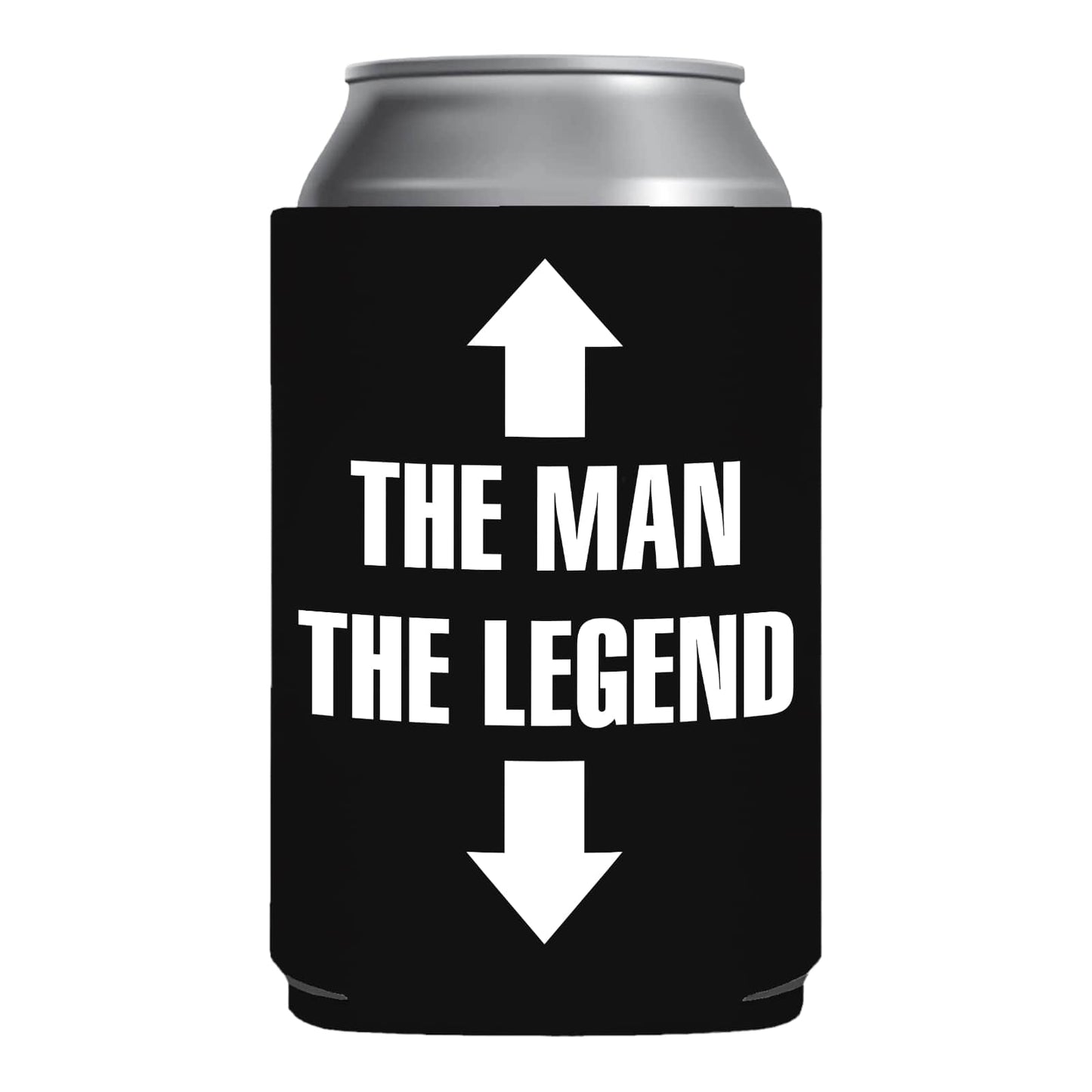 The Man The Legend Funny Beer Can Cooler Holder Sleeve