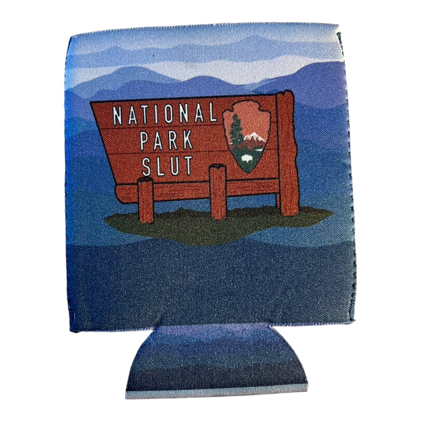 National Park Slut Funny Beer Can Cooler Holder Sleeve