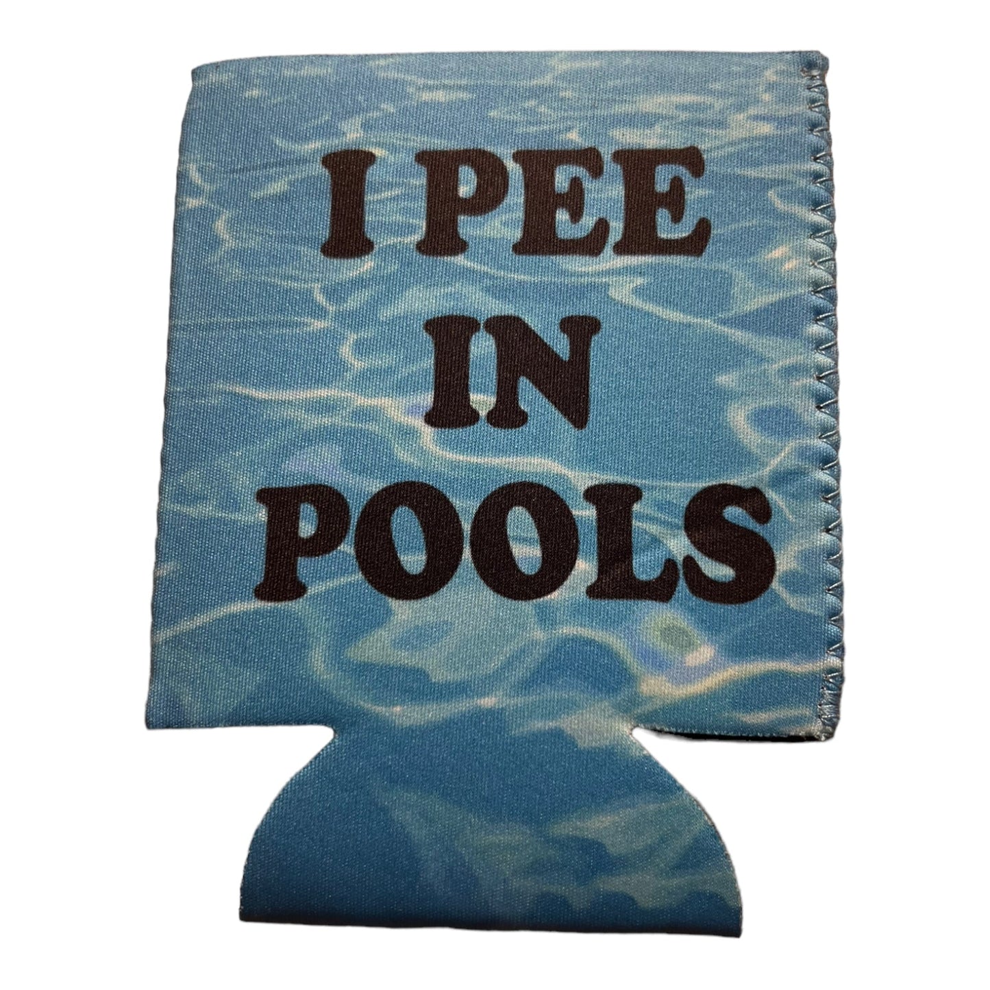 I Pee In Pools Funny Beer Can Cooler Holder Sleeve