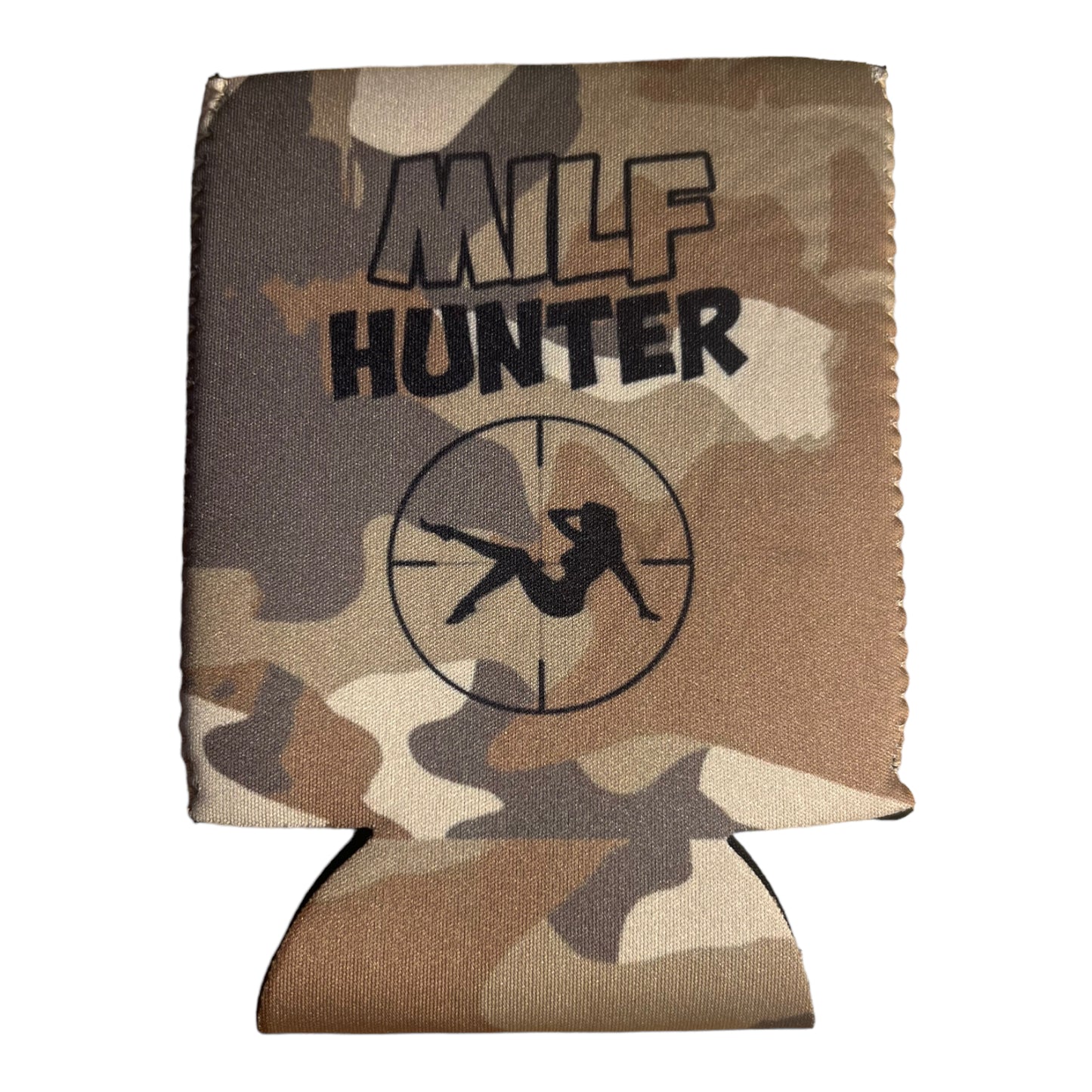 MILF HUNTER Beer Can Cooler Holder Sleeve Camouflage/Camo