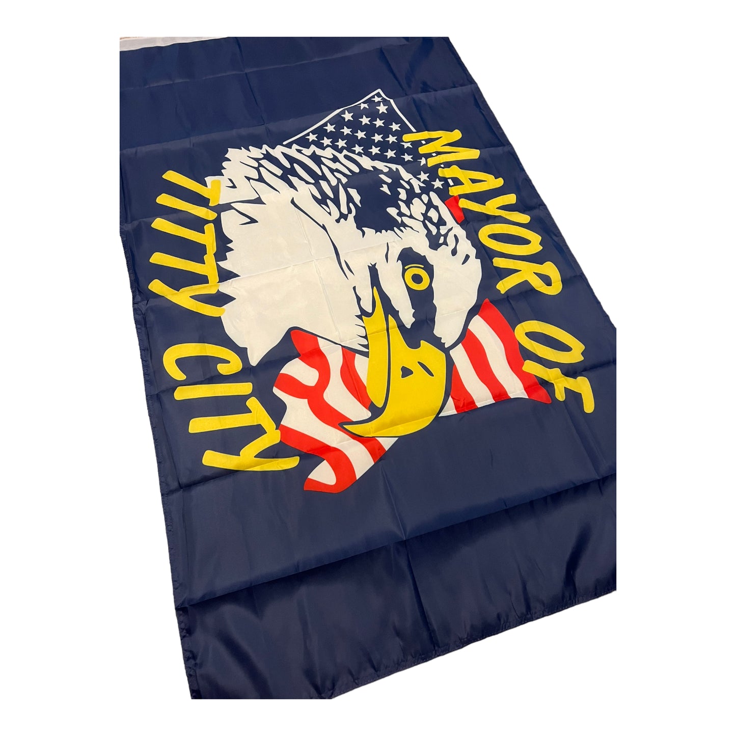 Mayor Of Titty City Bald Eagle Flag 3x5 Wall Decor Banner