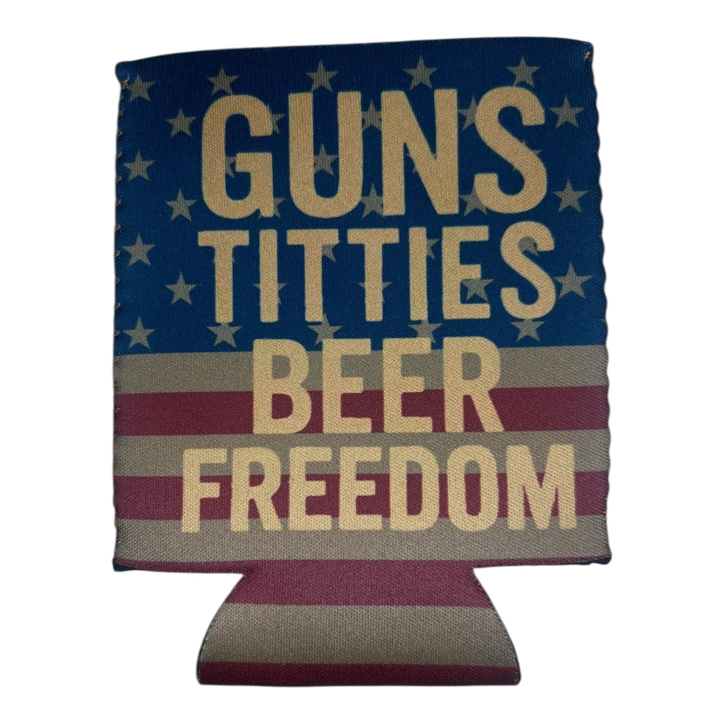 Gun Titties Beer Freedom Can Coolie Funny beer holder