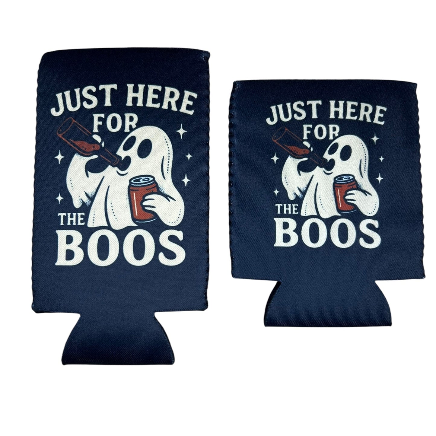 Just Here For The Boos Halloween Ghost Beer Sleeve Coolie