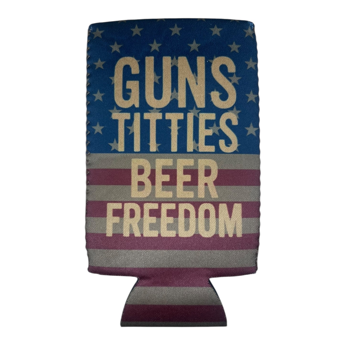 Gun Titties Beer Freedom Can Coolie Funny beer holder