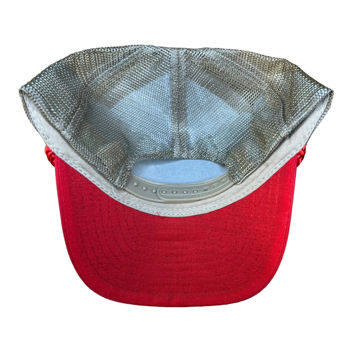 Dachshund Free Wiener Rides Trucker Hat Funny Trucker Hat Red/Beige