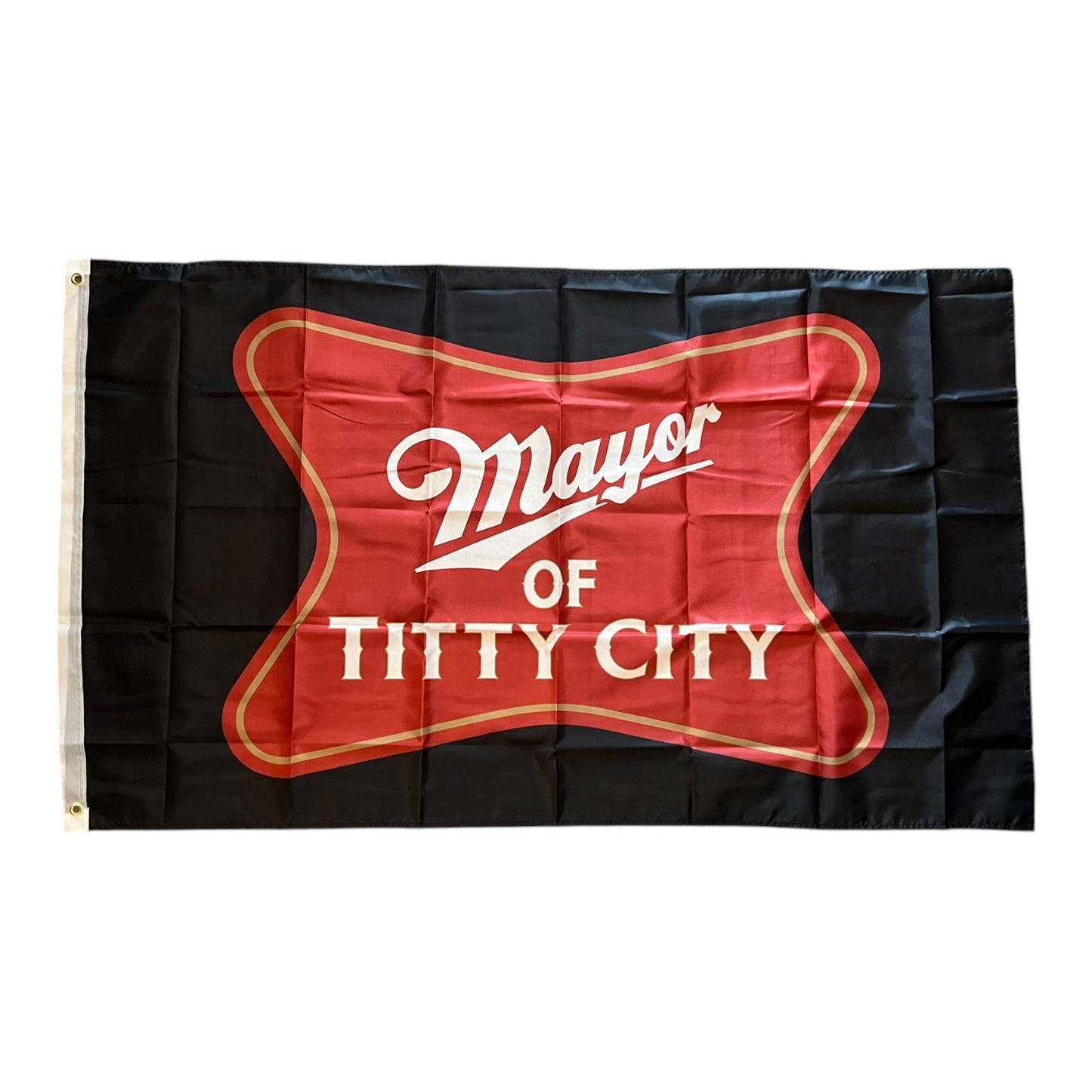 Mayor Of Titty City Flag 3x5 Wall Decor Banner