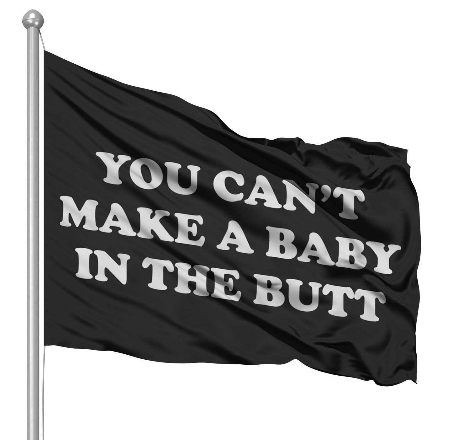 You Can't Make A Baby In The Butt Flag 3x5 Wall Decor Banner