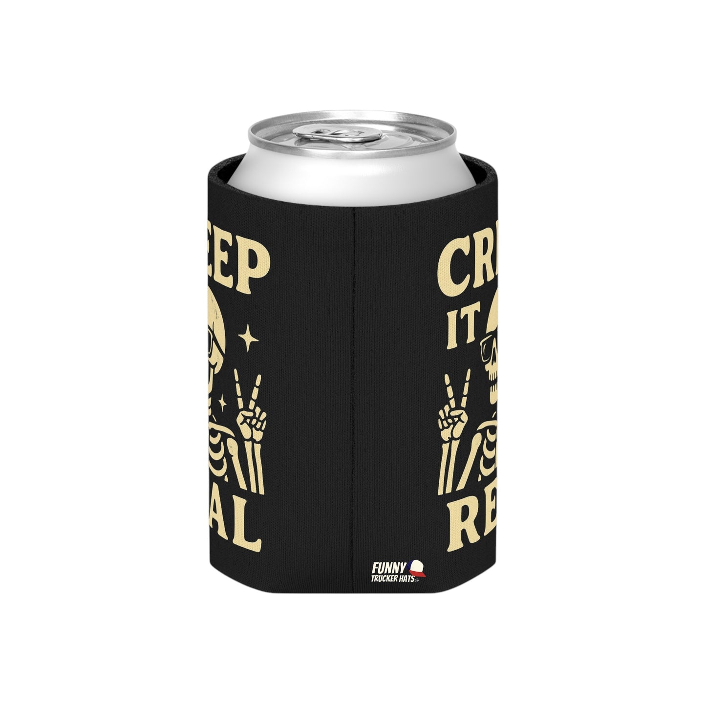 Creep It Real Skeleton Halloween Ghost Beer Sleeve Coolie