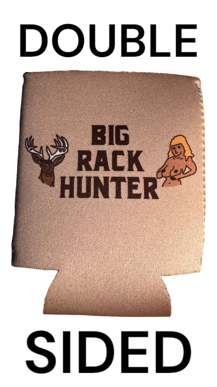 Big Rack Hunter Beer Funny Beer Can Cooler Holder Sleeve