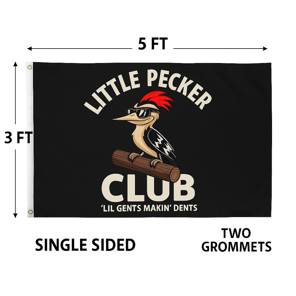 Little Pecker Club Flag 3x5 Wall Decor Funn wall Banner