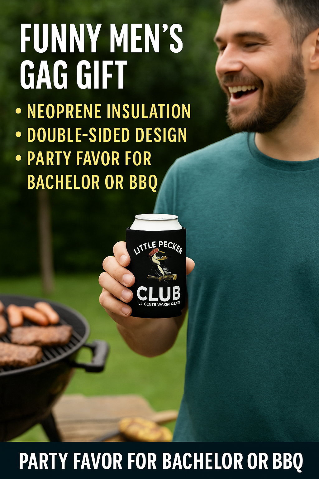 Little Pecker Club Can Coolie Slim or Regular size Funny Can Cooler