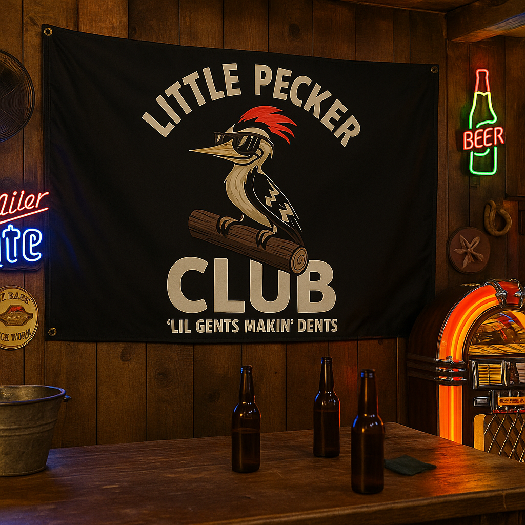 Little Pecker Club Flag 3x5 Wall Decor Funn wall Banner