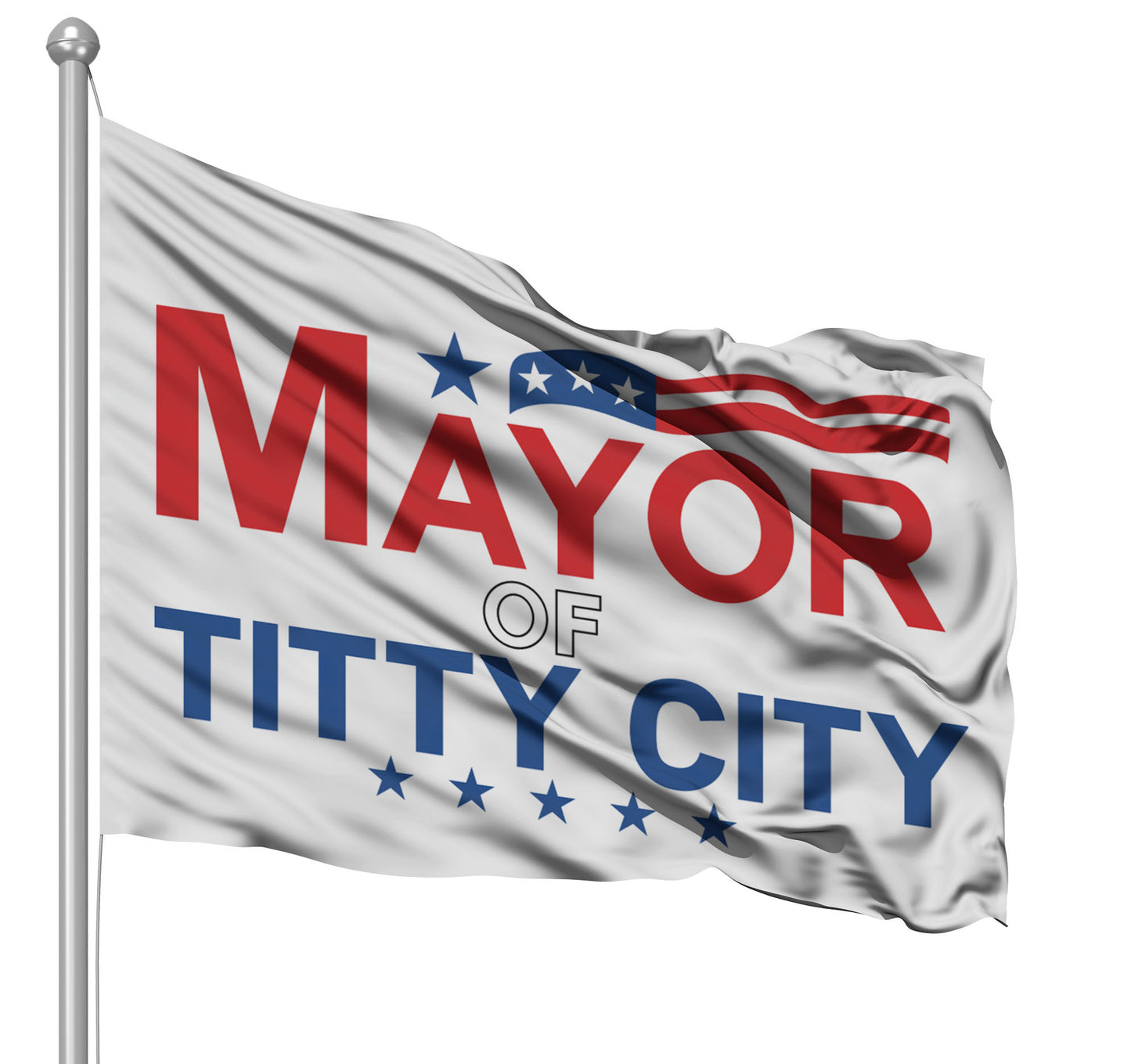 Mayor Of Titty City Flag 3x5 Wall Decor Banner