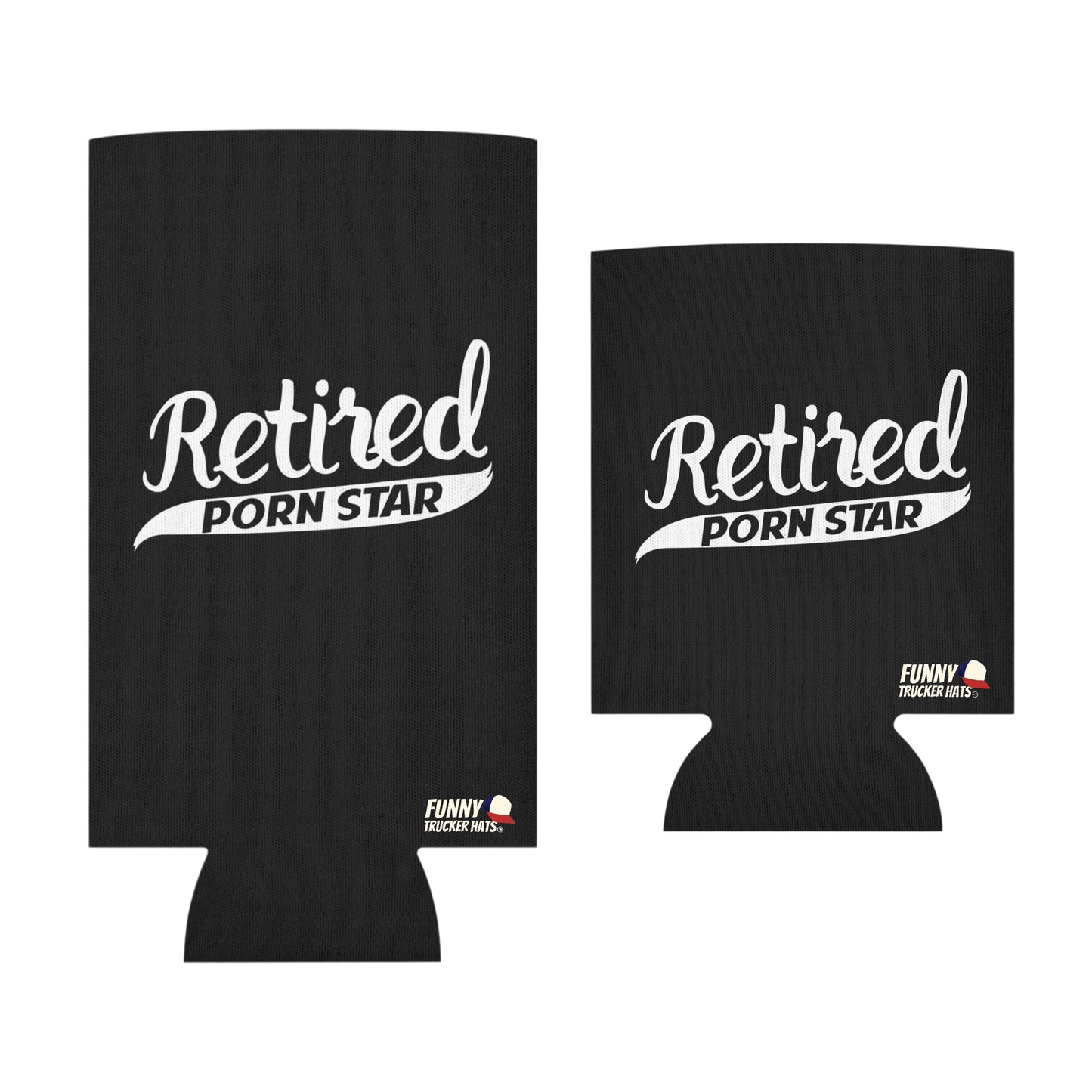Retired PornStar Funny Beer Can Cooler Holder Sleeve