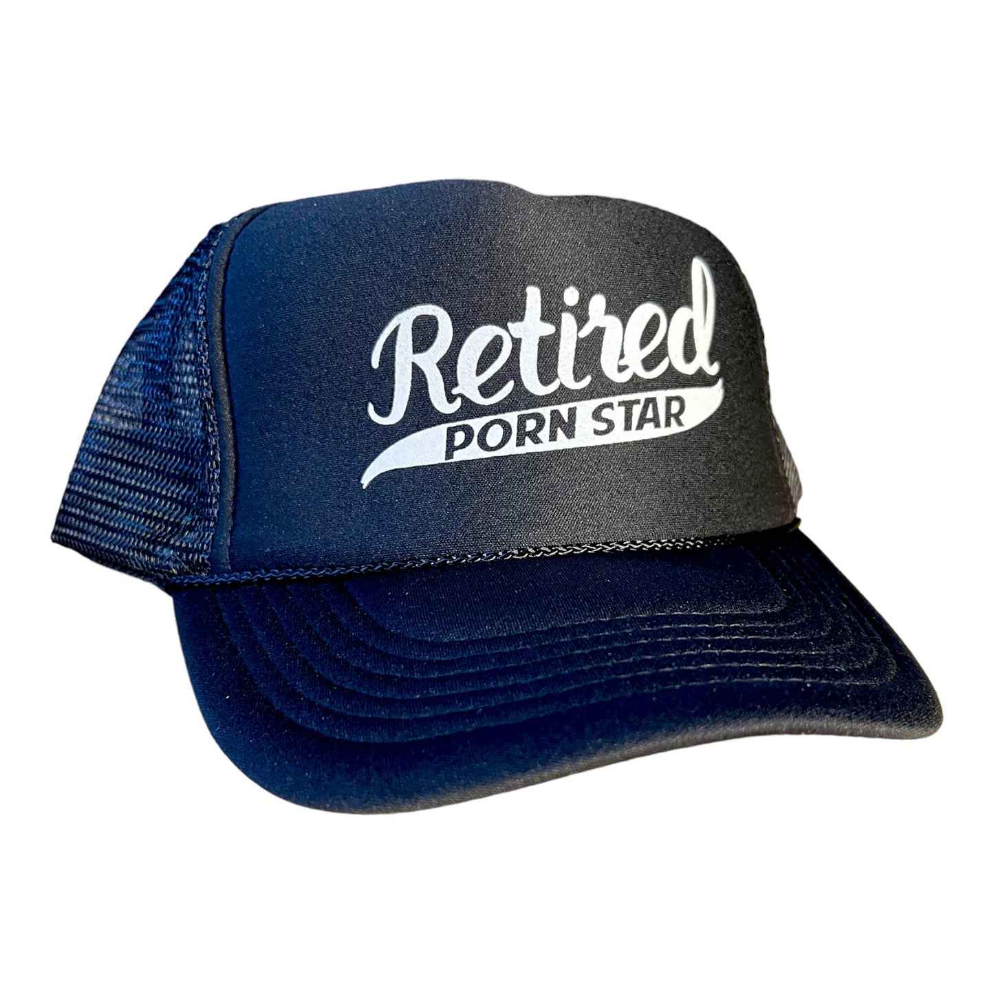 Retired Porn Star Trucker Hat Funny Trucker Hat Black.