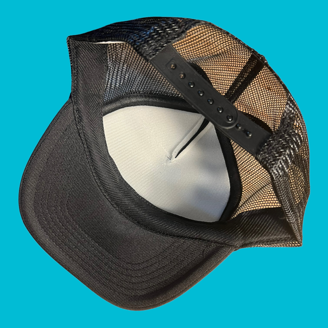 Don't Be A Dummy Cum On Her Tummy Trucker Hat Funny Trucker Hat Black look