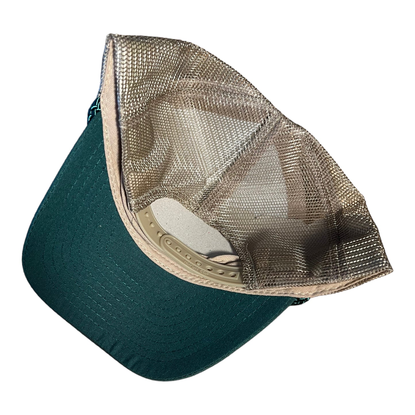 Drive Fast Eat Ass Trucker Hat Funny Trucker Hat Green/Beige