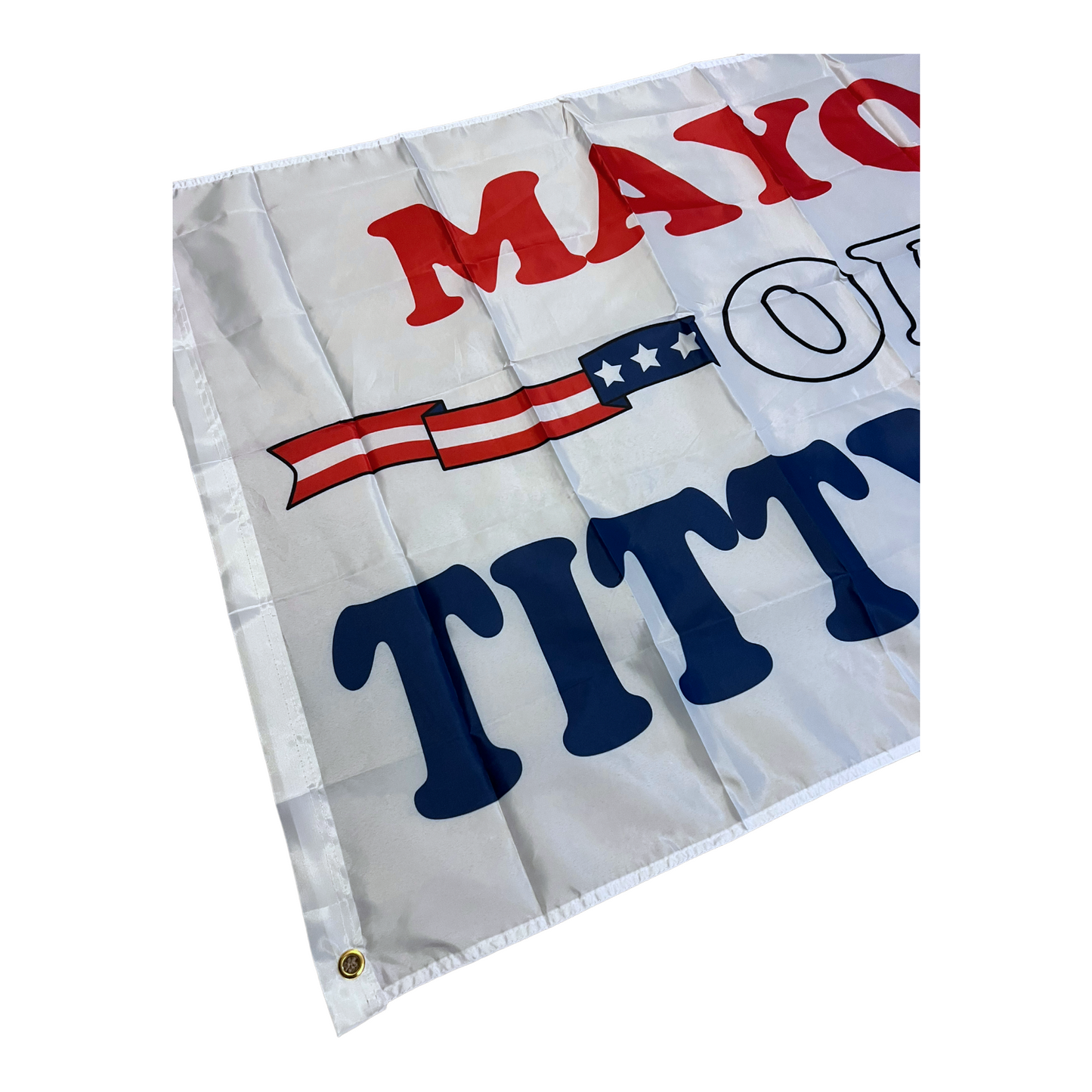 Mayor Of Titty City Flag 3x5 Wall Decor Banner Red/White/Blue #2