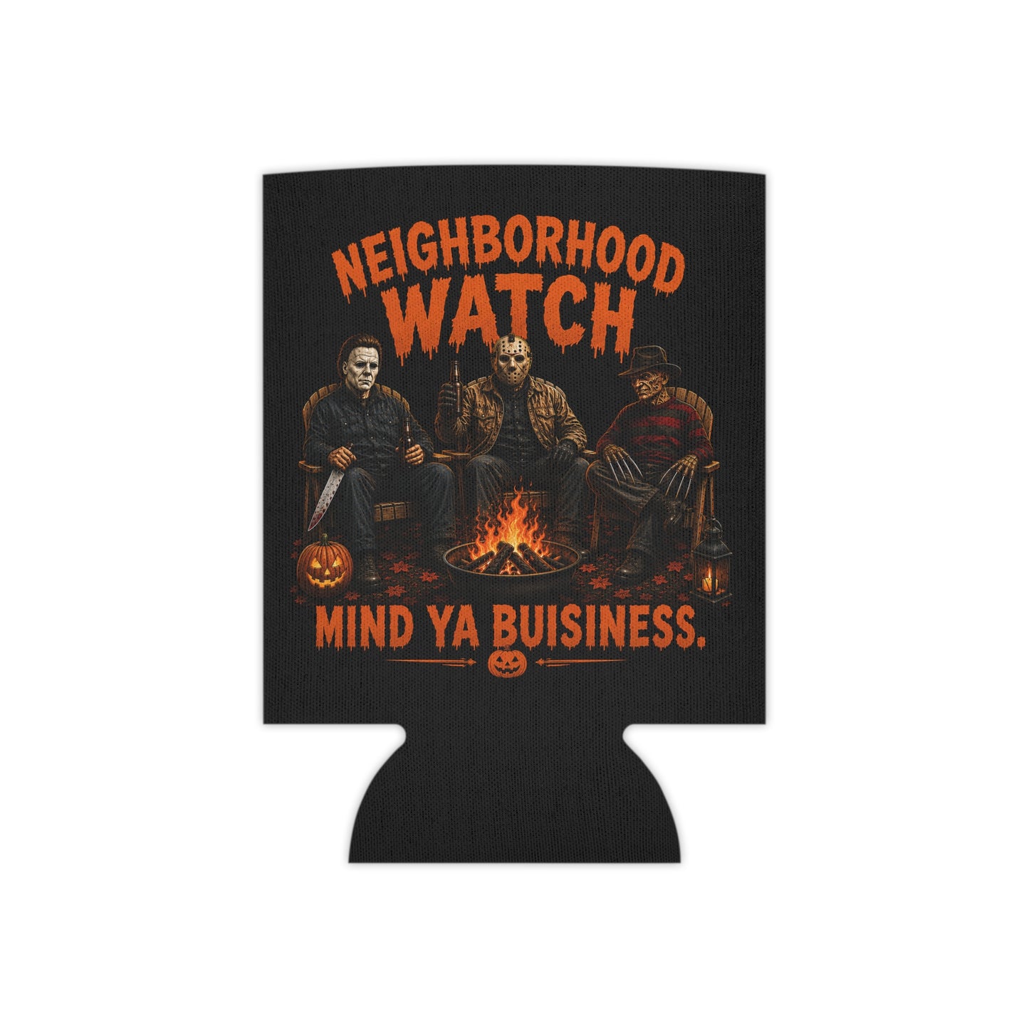 Neighborhood Watch Halloween Can Cooler