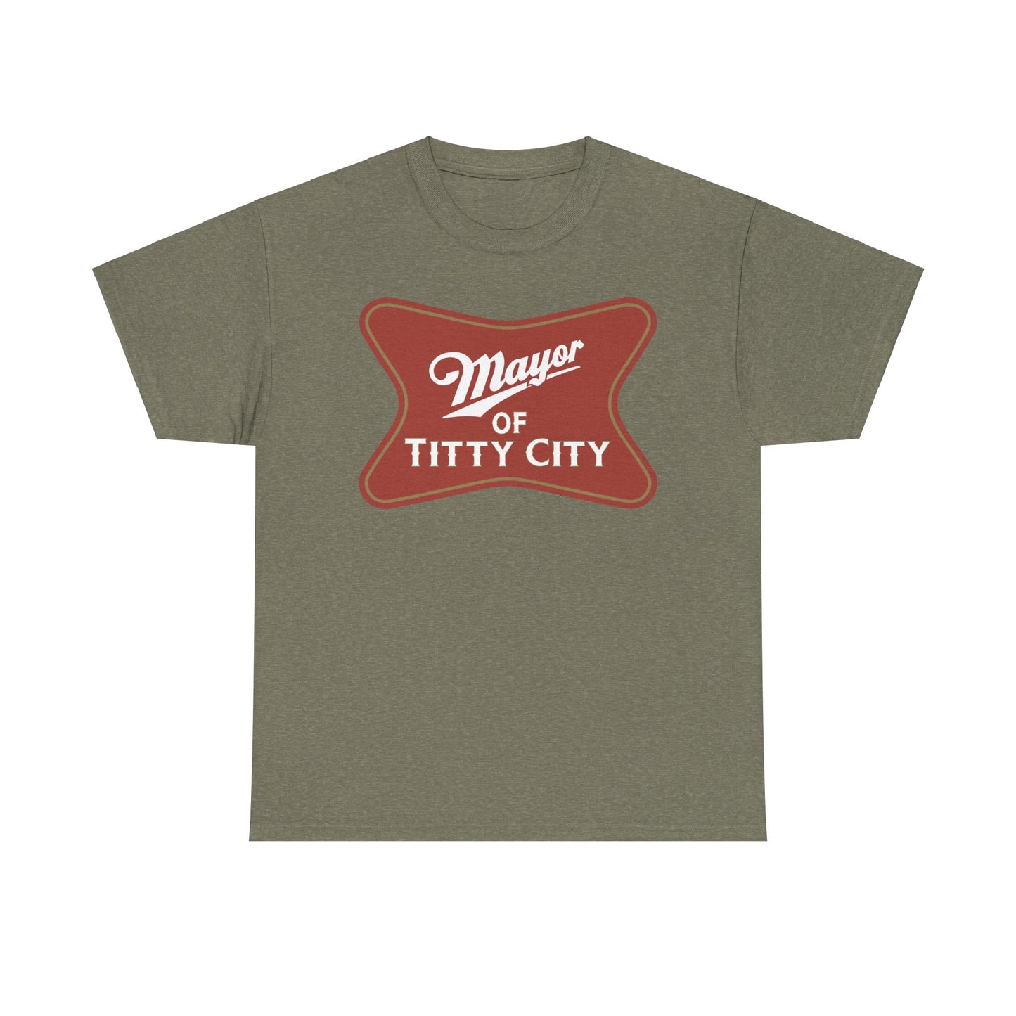 Mayor Of Titty City Beer Logo Funny T-Shirt