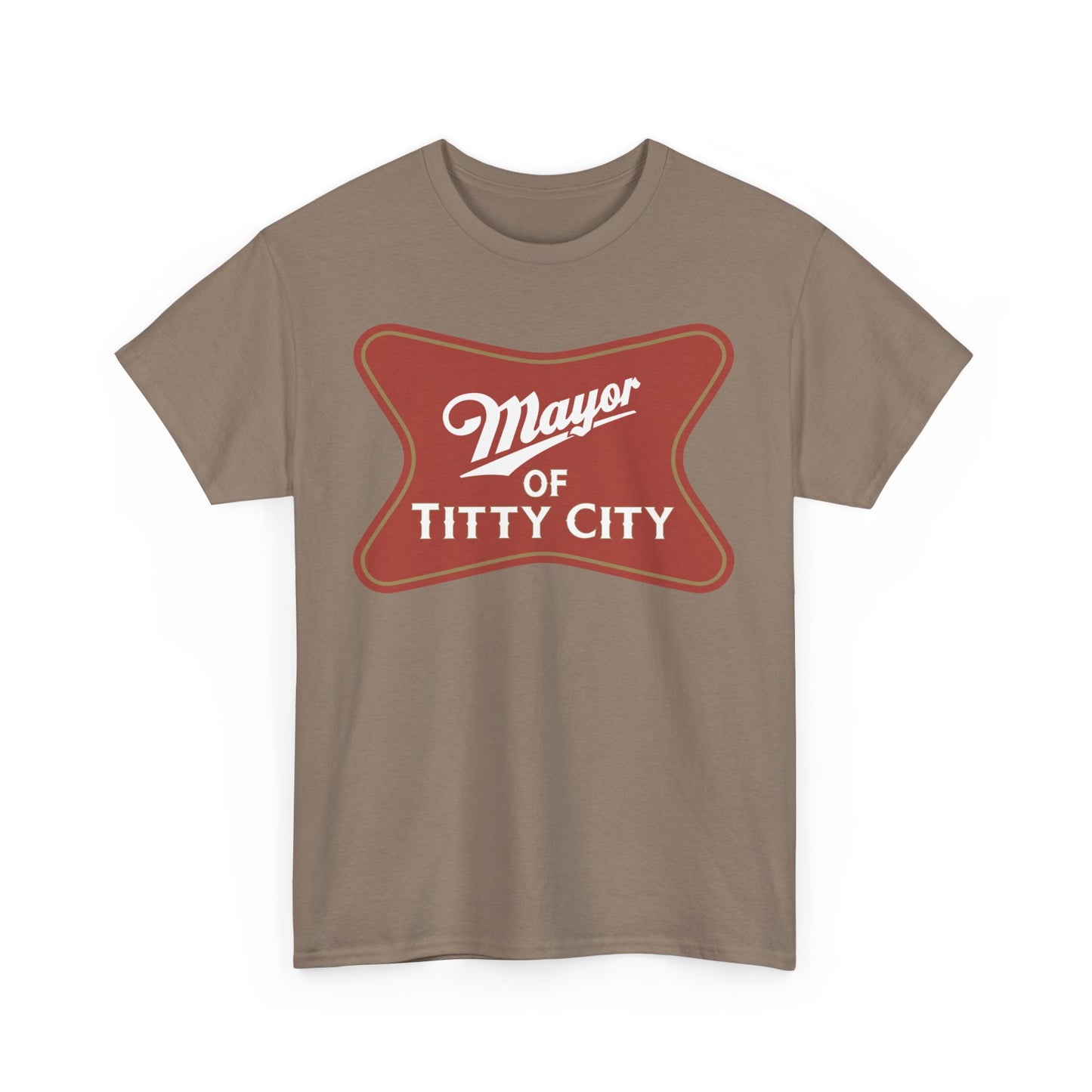 Mayor Of Titty City Beer Logo Funny T-Shirt