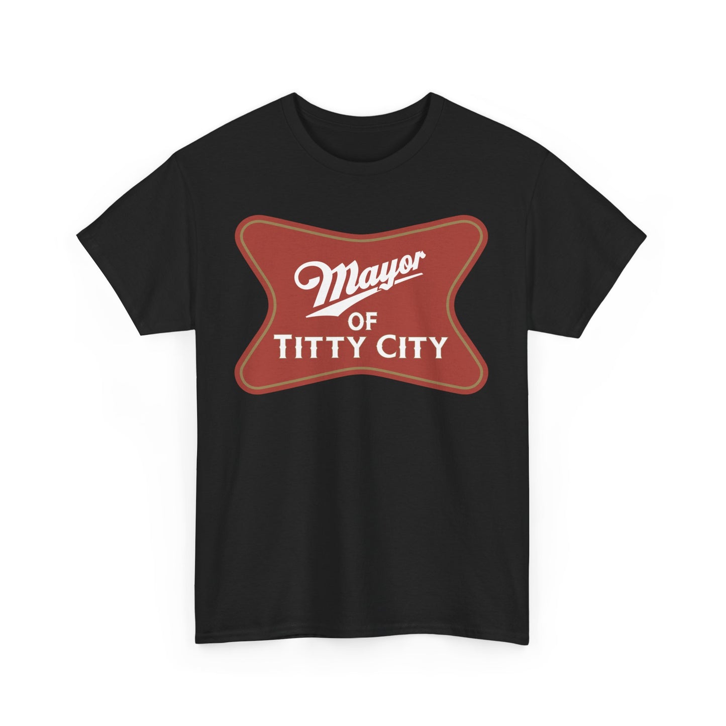 Mayor Of Titty City Beer Logo Funny T-Shirt