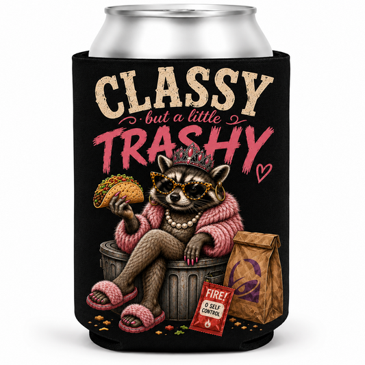 Classy But a Little Trashy Raccoon Drink Sleeve