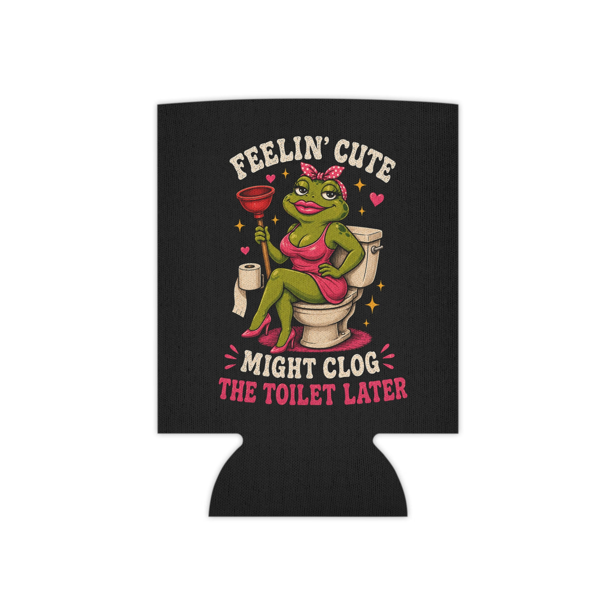 Feelin’ Cute Frog Can Cooler