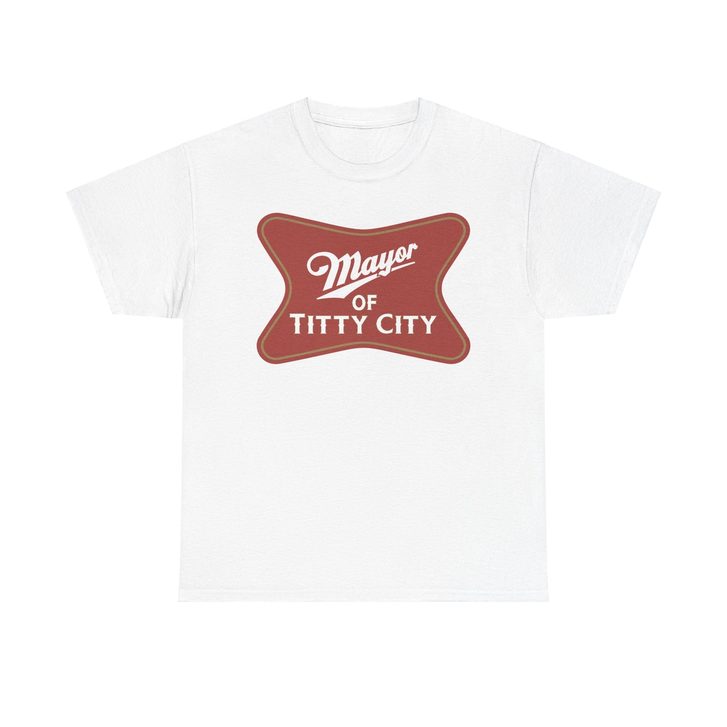 Mayor Of Titty City Beer Logo Funny T-Shirt