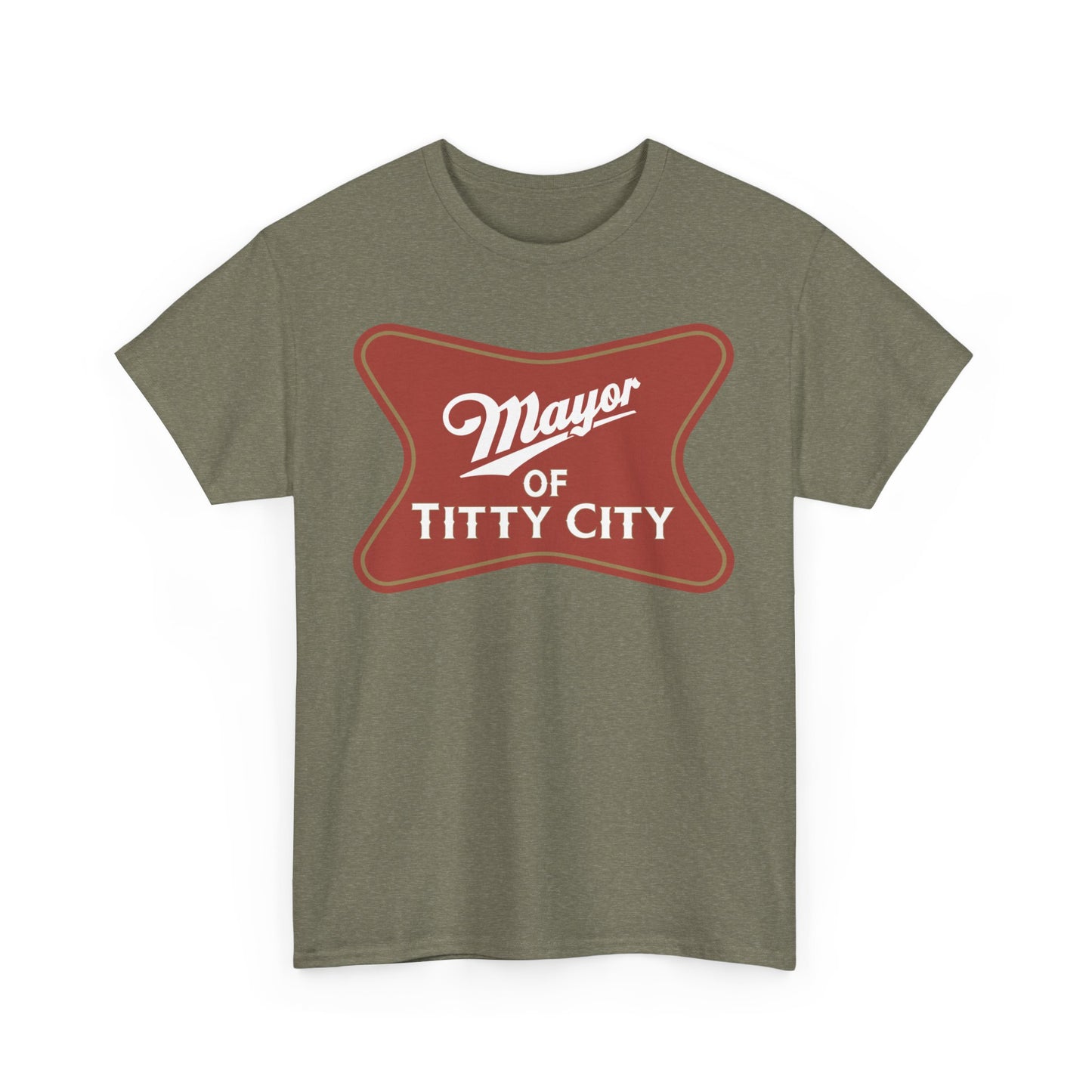 Mayor Of Titty City Beer Logo Funny T-Shirt