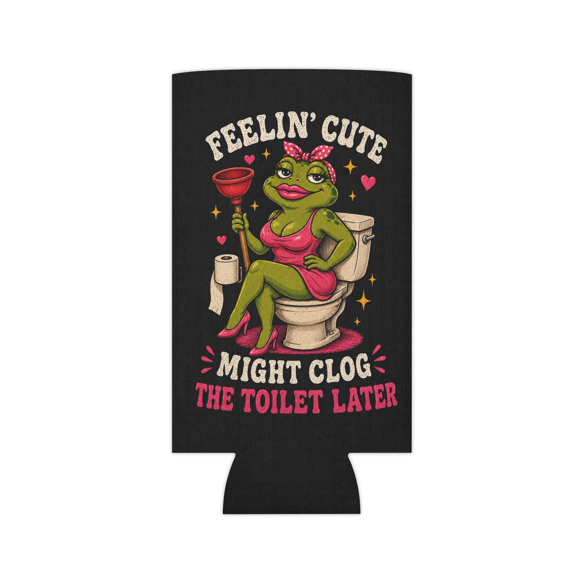 Feelin’ Cute Frog Can Cooler